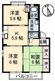 ウッディコート成美 D棟の間取り画像