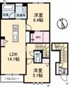 Azul Wisteria（アズールウィステリア）A棟の間取り画像