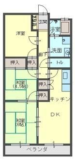 ニューコーポ竹下の間取り画像