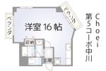 Choei第5コーポ中川の間取り画像