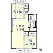 K.エステートビューラーB棟の間取り画像