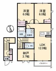 プロヌーブ円座 B棟の間取り画像