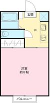 コーポ来夢Cの間取り画像