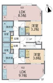 カインドネス東村山諏訪の間取り画像