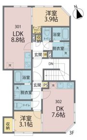 カインドネス東村山諏訪の間取り画像