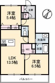 ボナールコート伴東の間取り画像
