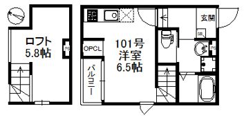 フォルトゥーナ竹下駅前の間取り画像