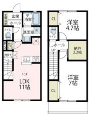 西鶴間KIガーデンズ 参番館の間取り画像