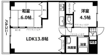 オレンジコート高松の間取り画像