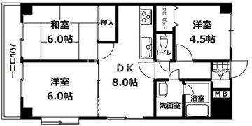 オレンジコート高松の間取り画像