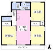 メゾンベールおゆみ野Cの間取り画像
