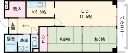 フラワー3番館の間取り画像