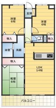 グランコート鈴の宮の間取り画像