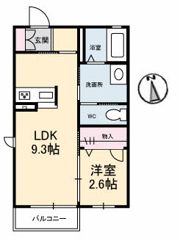 コスモパーク下郷 B棟の間取り画像