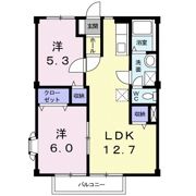 若竹ハイツの間取り画像