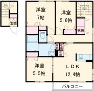 フレール潤和の間取り画像