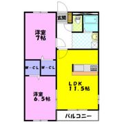 ヴィラ・コウヨウAの間取り画像