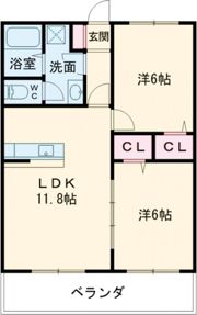 ポエムハイツの間取り画像