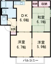 バリュージュ小山Ⅰの間取り画像