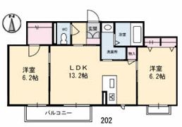 シャーメゾン林田町の間取り画像