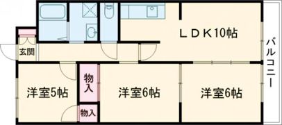 クレセント桜島の間取り画像
