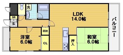 レジデンス桂川の間取り画像