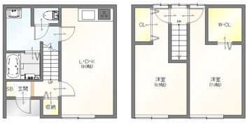 ikka本町 B棟の間取り画像