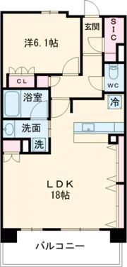 ザ・パークハウス神戸春日野道の間取り画像
