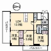 ヴィラージュ緑井の間取り画像