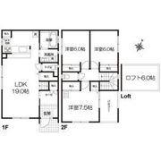 ふじき野2丁目戸建貸家Gの間取り画像