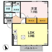 クレストハイツ Bの間取り画像