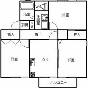 エスポワールカモシダAの間取り画像