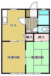 サンライフ中村 Bの間取り画像