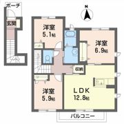 シャーメゾンロイヤルヒルズⅡの間取り画像