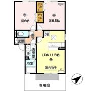 グリーンコート岩出 B棟の間取り画像