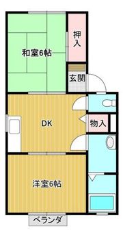 コーポサンシャイン Bの間取り画像