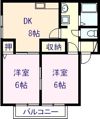 ヴィラ稲岡B棟の間取り画像