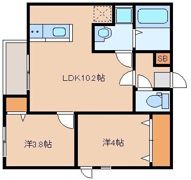 カトレア板付の間取り画像
