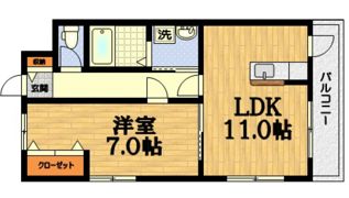 フレーヴァー七瀬川の間取り画像