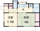 緑ヶ丘貸家の間取り画像