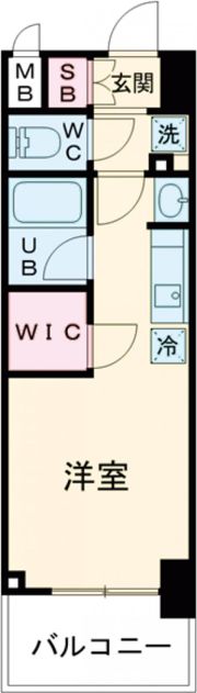 アスヴェル神戸駅前の間取り画像