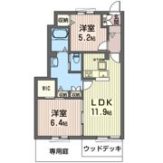 カーサ・デ・アニマレス Bの間取り画像