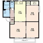 サンハイム中川 Cの間取り画像