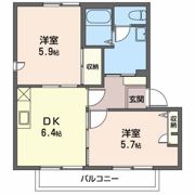 クレセールさくら Bの間取り画像