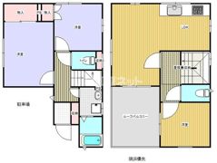 萩園貸家の間取り画像