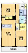 神楽グレース上桂の間取り画像
