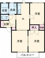 ハーモニーハイツ北野Aの間取り画像
