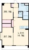 キャッスル上野 1番館の間取り画像