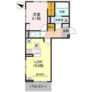 アザレア Bの間取り画像