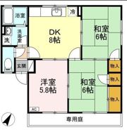セジュール長居 B棟の間取り画像
